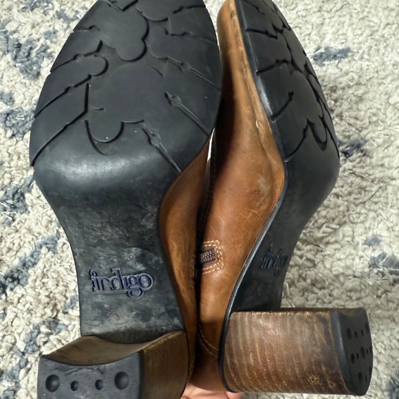 Indigo by Clarks Brown Leather Buckle Ankle Boots Women’s Size 49 - Picture 6 of 10